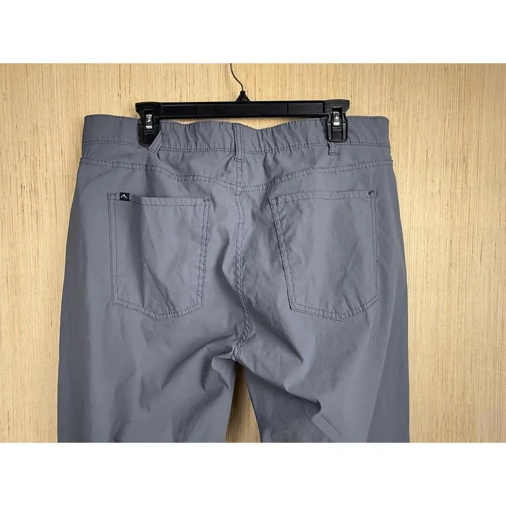 Denali Pants Mens 34x30 Gray Stretch Lightweight Hiking Quick Dry Khakis Outdoor - Picture 3 of 9